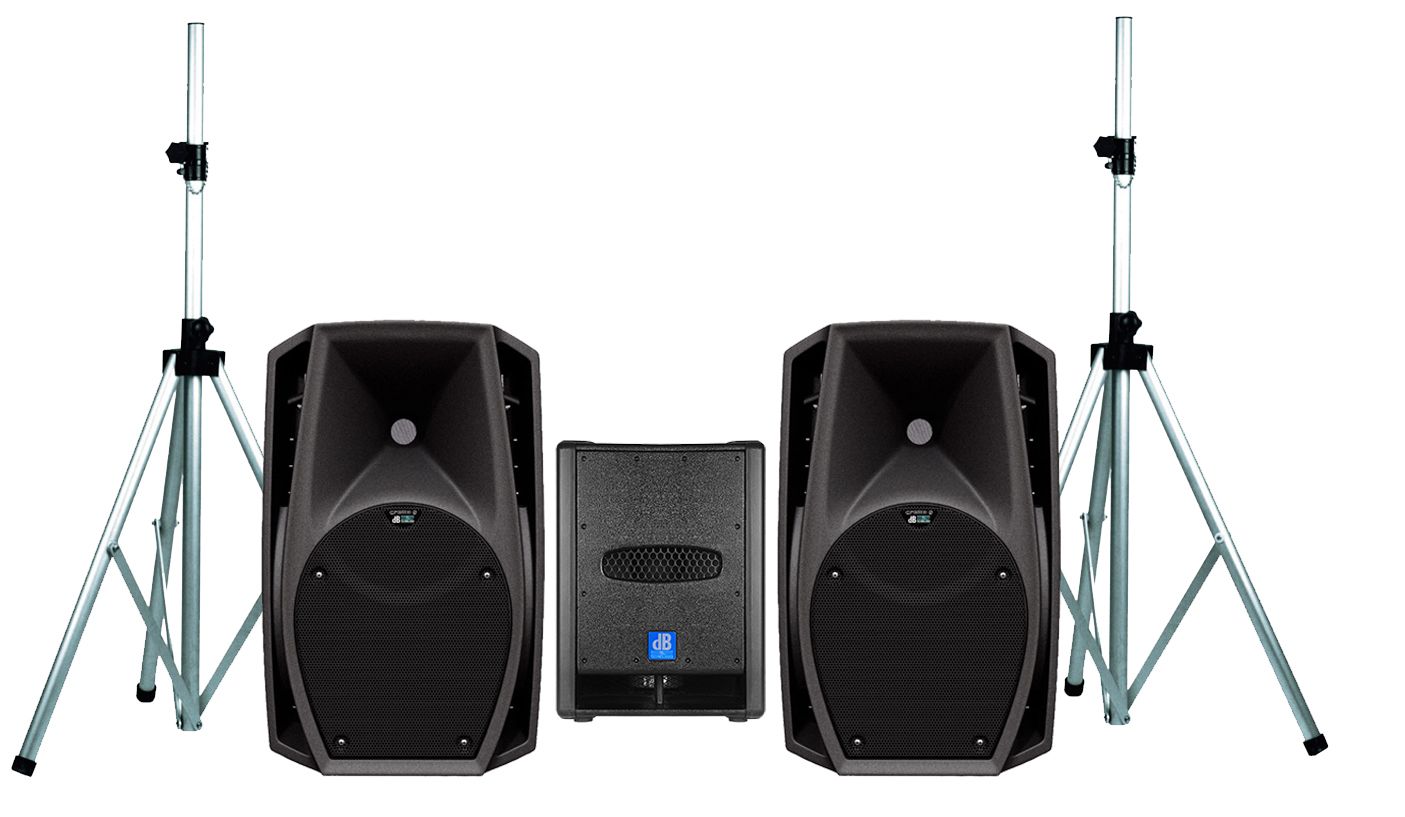 DB TECHNOLOGIES Sistema Audio Coppia CROMO 8+ / Subwoofer ...